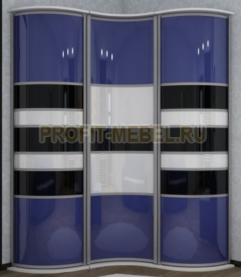 Распашной  шкаф с радиусными фасадами, Москва-радиус - 15 по цене производителя 49830 руб. в наличии на 20.04.2024