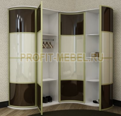 Распашной  шкаф с радиусными фасадами, Москва-радиус - 4 по цене производителя 60445 руб. в наличии на 19.04.2024