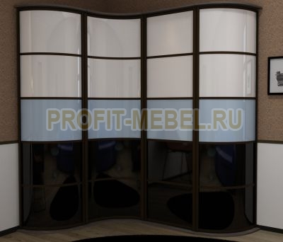 Распашной  шкаф с радиусными фасадами, Москва-радиус - 8 по цене производителя 62425 руб. в наличии на 02.05.2024