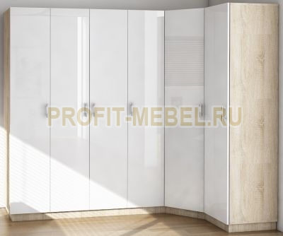 Угловой шкаф с фасадами МДФ, Москва Люкс- 4 по цене производителя 48180 руб. в наличии на 19.04.2024
