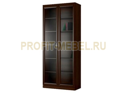 Распашной двухдверный  шкаф со стекло дверями для книг и документов по цене производителя 12485 руб. в наличии на 16.05.2024