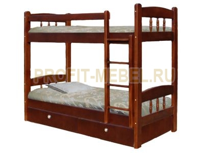 Кровать двухъярусная из массива сосны Скаут-1 по цене производителя 24475 руб. в наличии на 01.05.2024