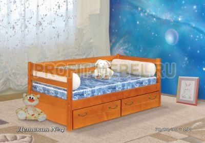 Кровать из массива сосны Детская№4 по цене производителя 16610 руб. в наличии на 02.05.2024