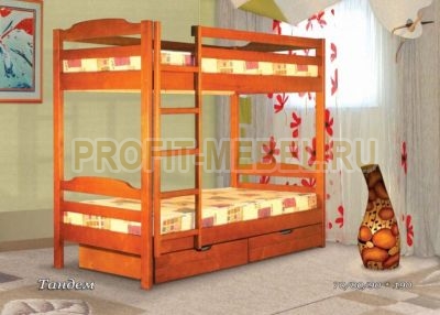 Кровать двухъярусная из массива сосны Тандем по цене производителя 24860 руб. в наличии на 01.05.2024