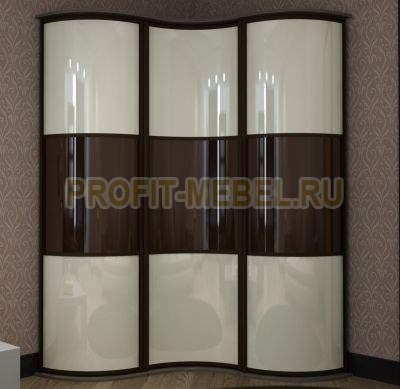 Распашной  шкаф с радиусными фасадами, Москва-радиус - 3 по цене производителя 49335 руб. в наличии на 17.05.2024