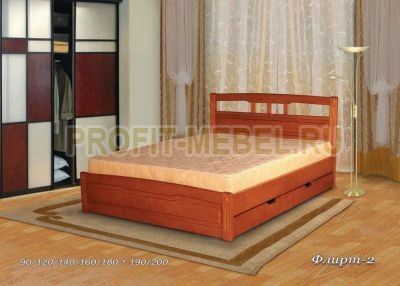 Кровать деревянная  Флирт-2 по цене производителя 22935 руб. в наличии на 04.12.2023